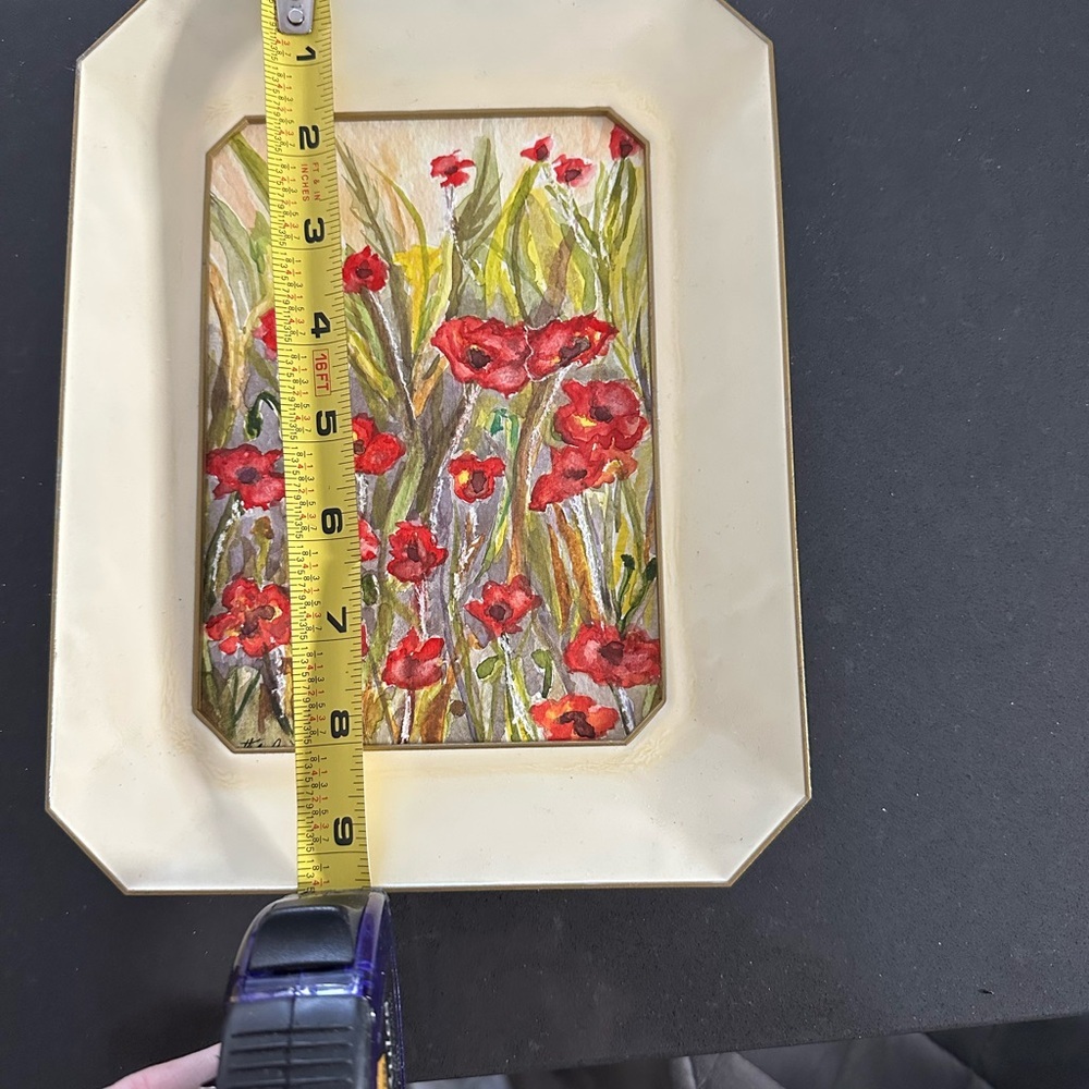 Vintage Original Floral Watercolor Painting - Picture 2 of 3